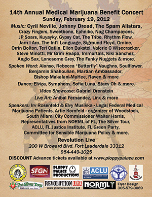 Med Marijuana Benefit flyer back